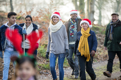 A family walk through the woods together in winter. Surviving Christmas. Self care and how to glow up. New Years Eve.